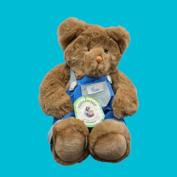 Peek-A-Boo Pals "Boo" Vintage Teddy Bear w/Tags Magnetic Hands for Creative Play - Picture 10 of 13